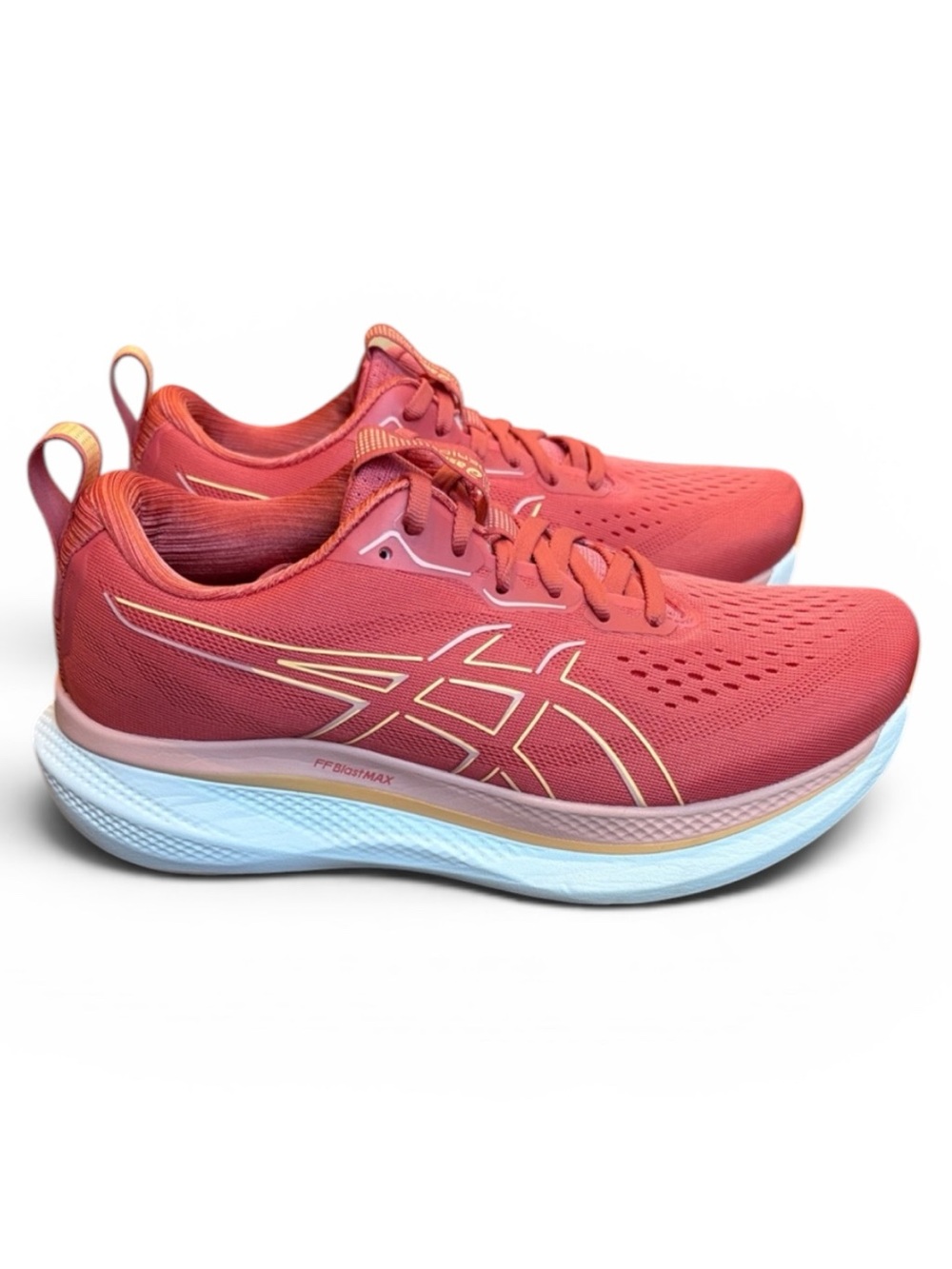 ASICS Glideride Max Running Shoes Women's 9W WIDE Dark Pink Clay/Orange Glow